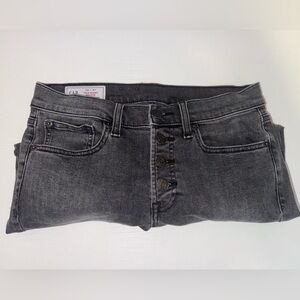 GAP Slim Button-Fly Jeans in Washed Charcoal